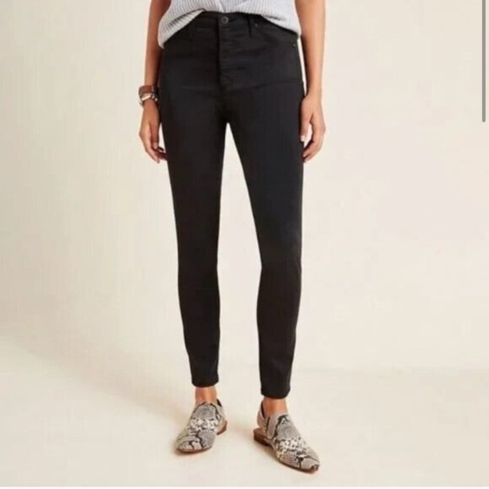 AG Adriana Goldschmied Black Mid-Rise Abbey Ankle Skinny Jeans EUC 27R #2178